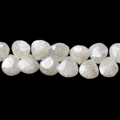 7-8mm Mystic Sapphire faceted heart beads 7.5 inch 54 pieces