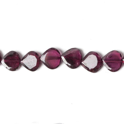 7x7mm Rhodolite Garnet Straight Drill Heart 14 inch 53 pcs