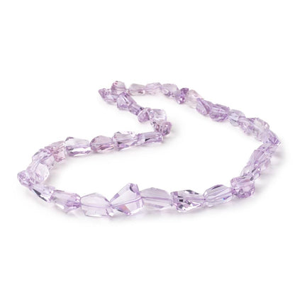 7x8-15x12mm Pink Amethyst Faceted Nugget Beads 17 inch 35 pieces