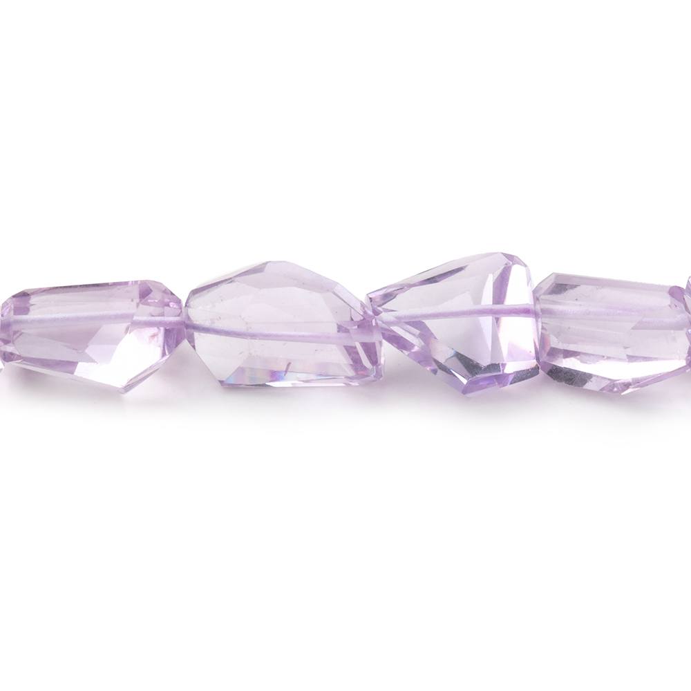 7x8-15x12mm Pink Amethyst Faceted Nugget Beads 17 inch 35 pieces
