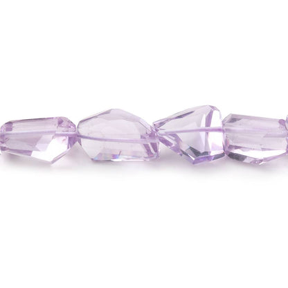 7x8-15x12mm Pink Amethyst Faceted Nugget Beads 17 inch 35 pieces