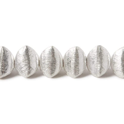 7x9x9mm Sterling Silver Plated Copper Trillion Bead 8 inch 27 pcs