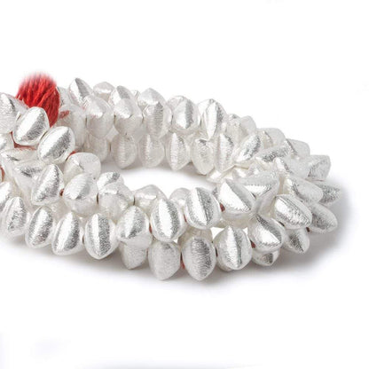 7x9x9mm Sterling Silver Plated Copper Trillion Bead 8 inch 27 pcs