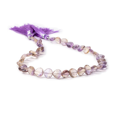 8-10mm Ametrine Straight Drill Faceted Hearts 13 inch 37 Beads