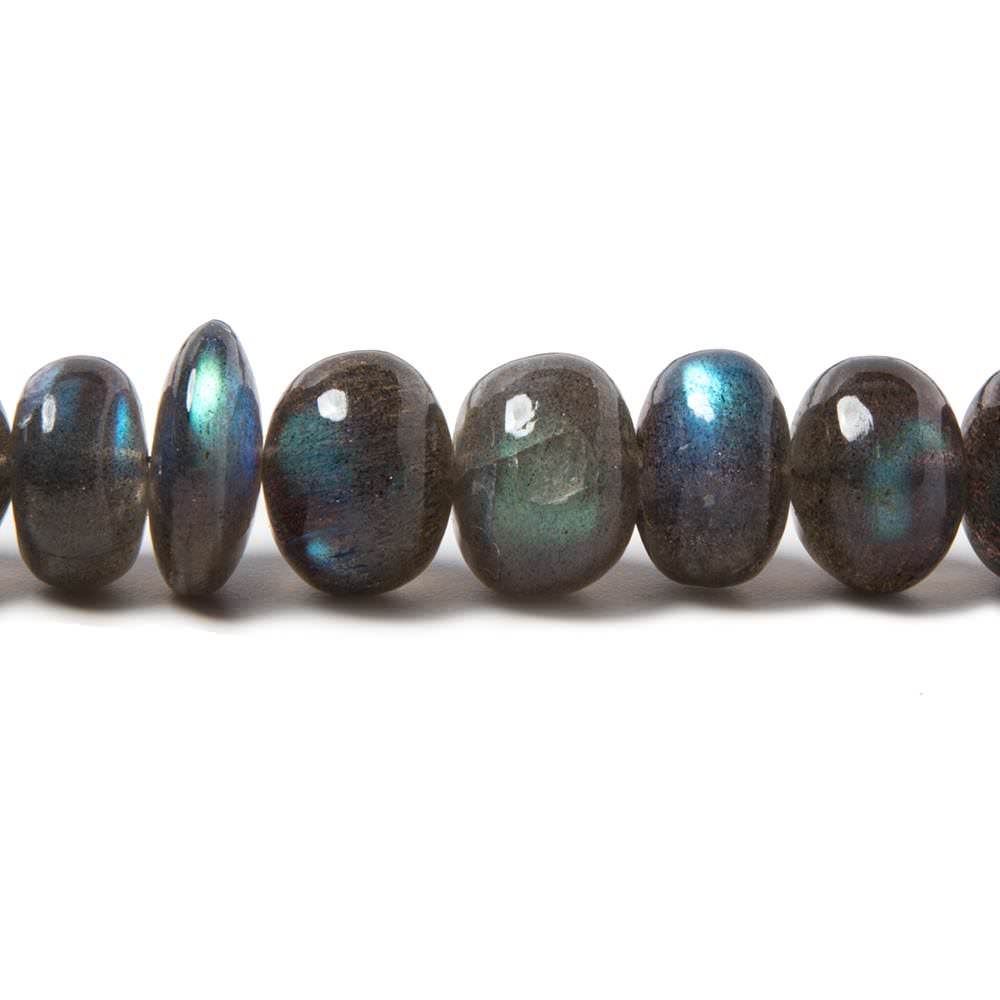 8-10mm Labradorite Plain Rondelle Beads 15 inch 67 pieces