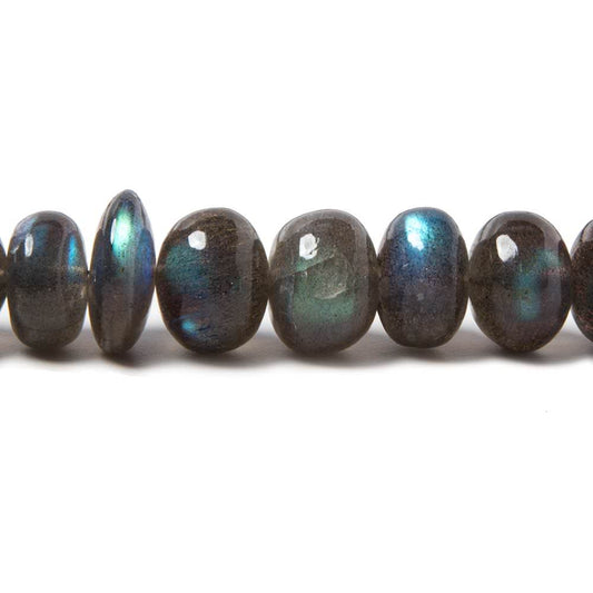 8-10mm Labradorite Plain Rondelle Beads 15 inch 67 pieces
