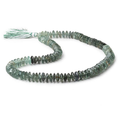 8-10mm Moss Aquamarine German Faceted Rondelle Beads 16 inch 112 pieces