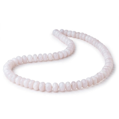 8-10mm Natural Lavender Chalcedony Faceted Rondelles 18 inch 75 Beads AAA