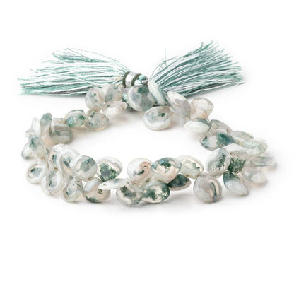 8-10mm Peacock Solar Quartz Faceted Heart Beads 7.5 inch 50 pieces