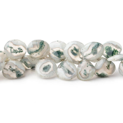 8-10mm Peacock Solar Quartz Faceted Heart Beads 7.5 inch 50 pieces