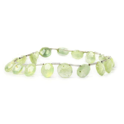 8-10mm Prehnite Beads Top Drilled Faceted Coin 8 inch 18 pieces