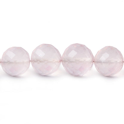 8-10mm Rose Quartz Faceted Round beads 15 inch 43 pieces AA