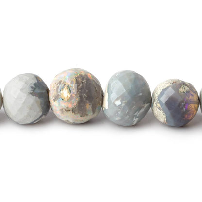 8-11.5mm Australian Opal Beads Faceted Rounds 18 inch 53 pieces
