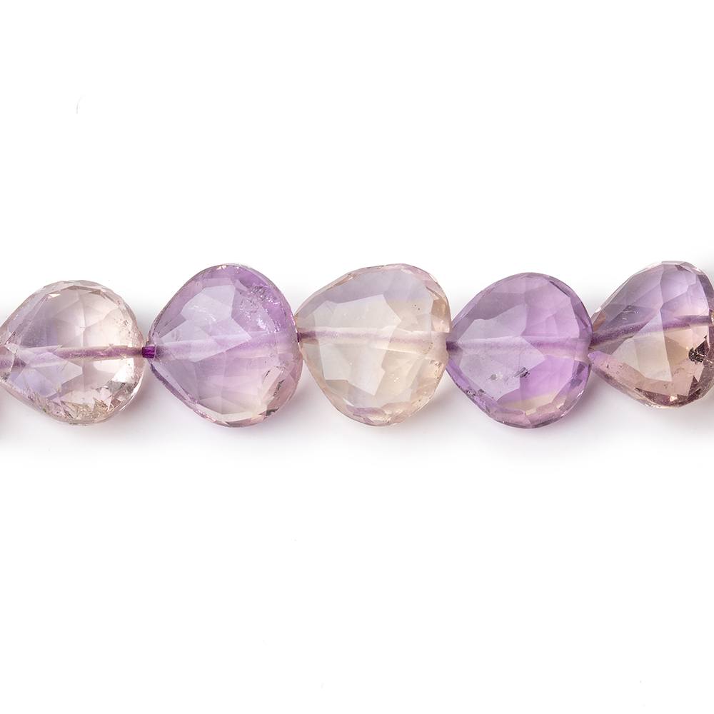8-11mm Ametrine Straight Drill Faceted Hearts 13 inch 42 Beads