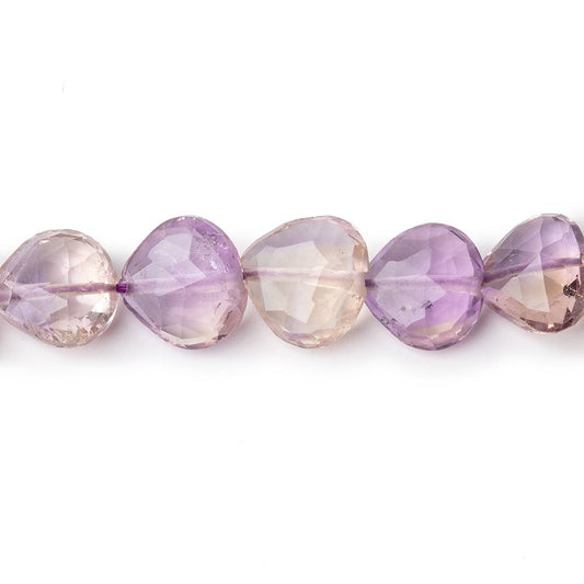 8-11mm Ametrine Straight Drill Faceted Hearts 13 inch 42 Beads