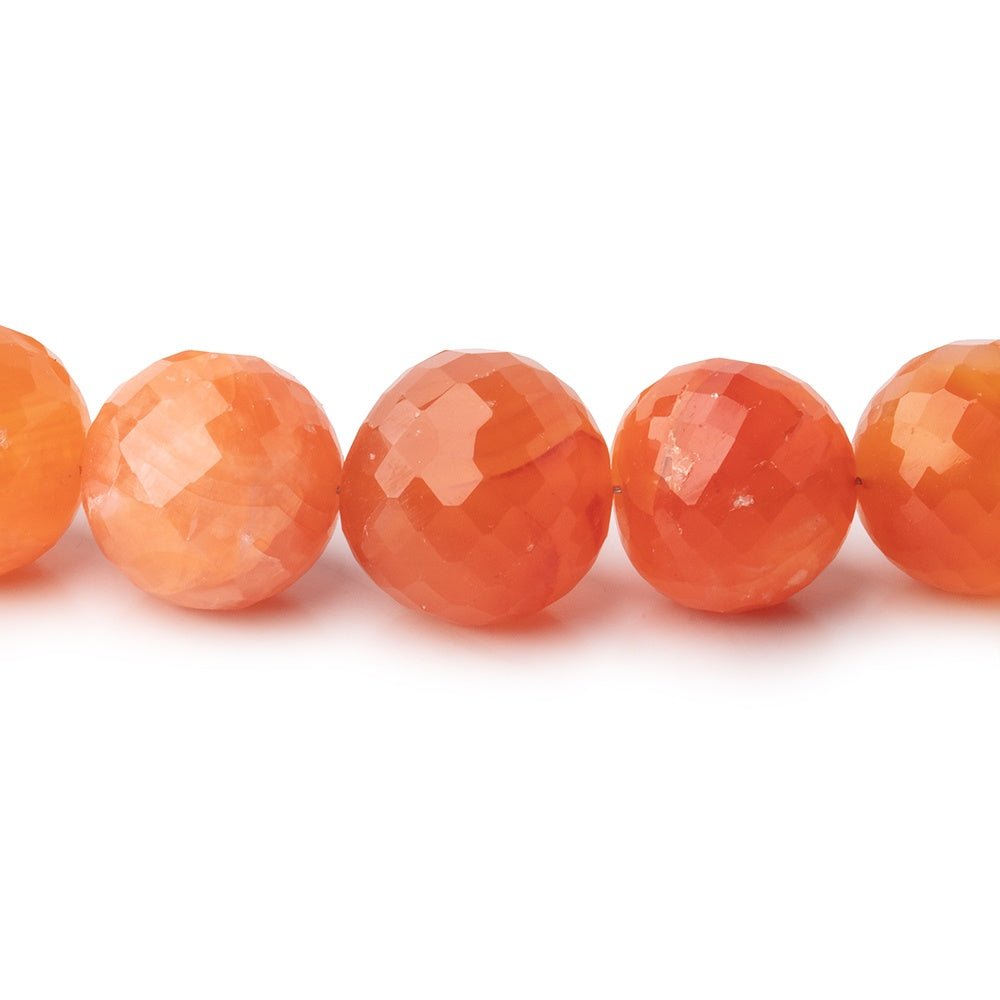 8-11mm Carnelian Faceted Round Beads 16 inch 48 pieces