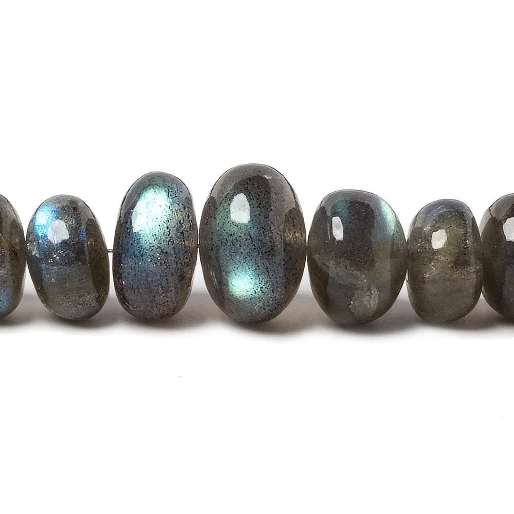 8 - 11mm Labradorite Plain Rondelle Beads AAA Grade 63 pieces