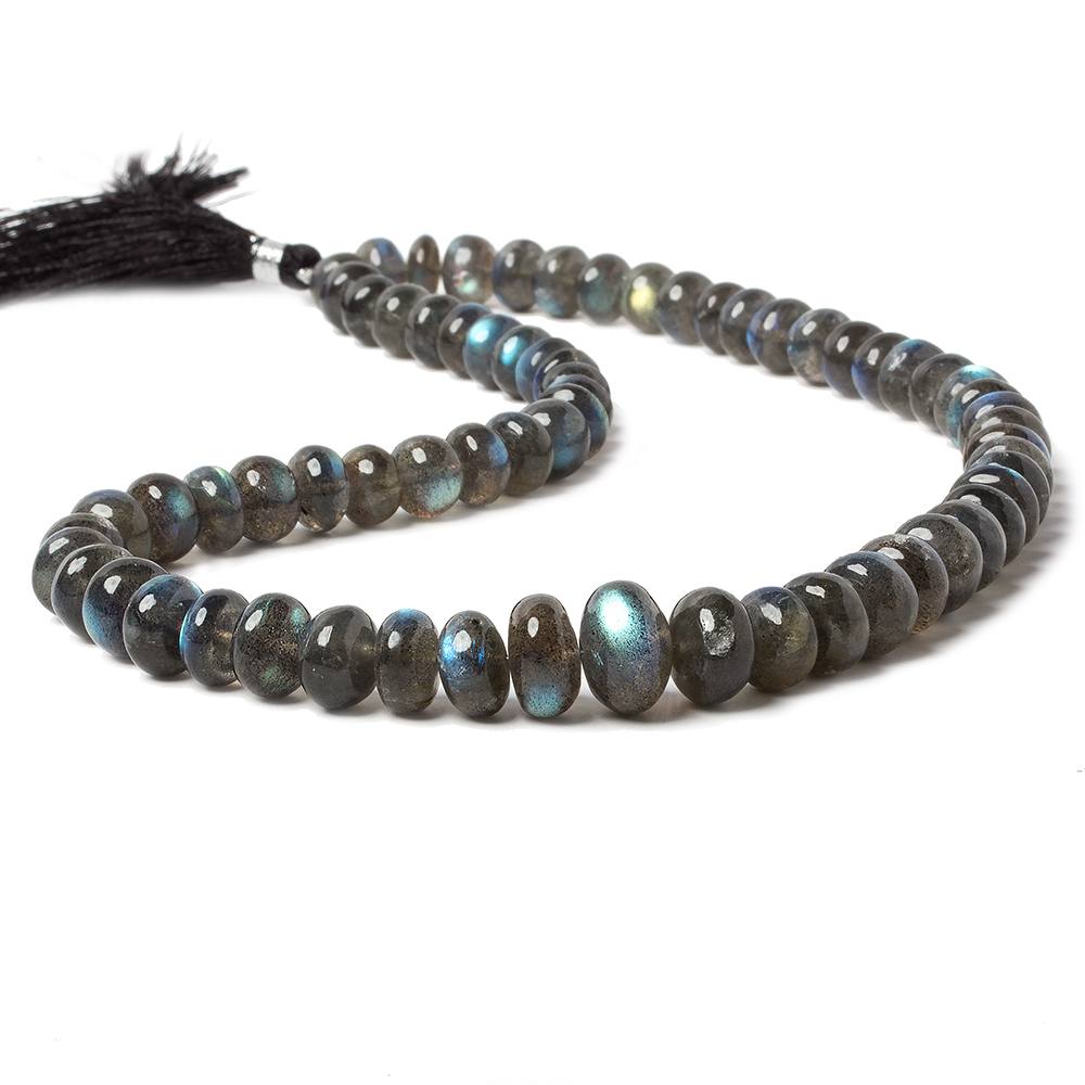 8 - 11mm Labradorite Plain Rondelle Beads AAA Grade 63 pieces