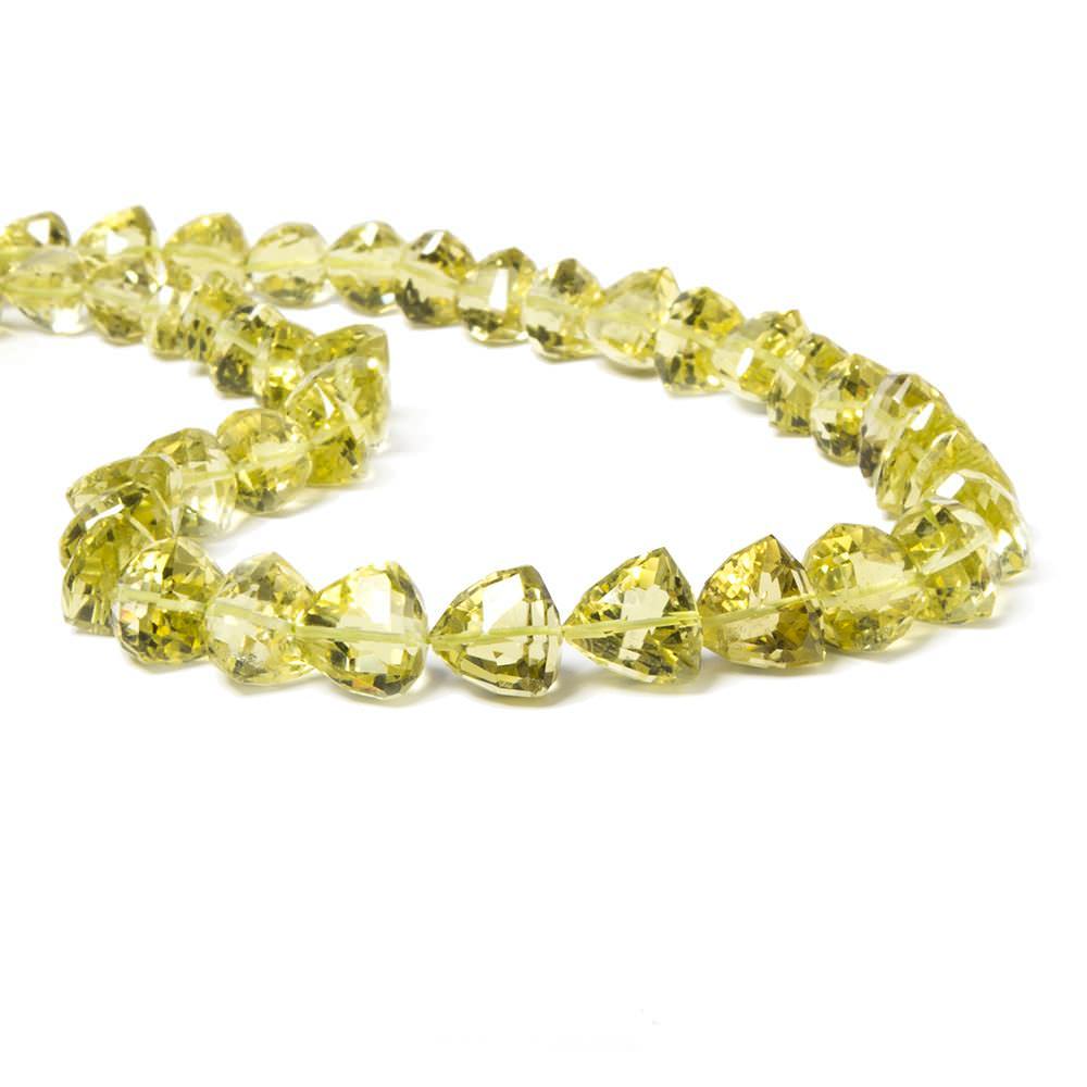 8-11mm Lemon Quartz Straight Drill Trillion Beads 16 inch 42 pieces