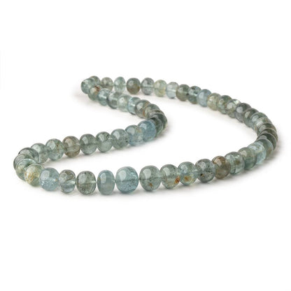 8-11mm Moss Aquamarine Plain Rondelle Beads 16 inch 56 pieces