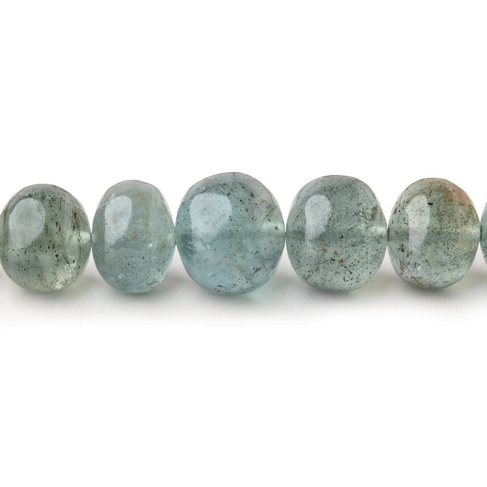 8-11mm Moss Aquamarine Plain Rondelle Beads 16 inch 56 pieces