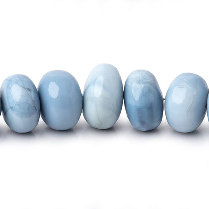8-11mm Owyhee Blue Opal Plain Rondelle Beads 17.5 inch 72 pieces