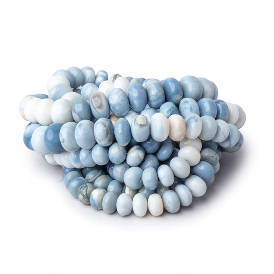 8-11mm Owyhee Blue Opal Plain Rondelle Beads 17.5 inch 72 pieces