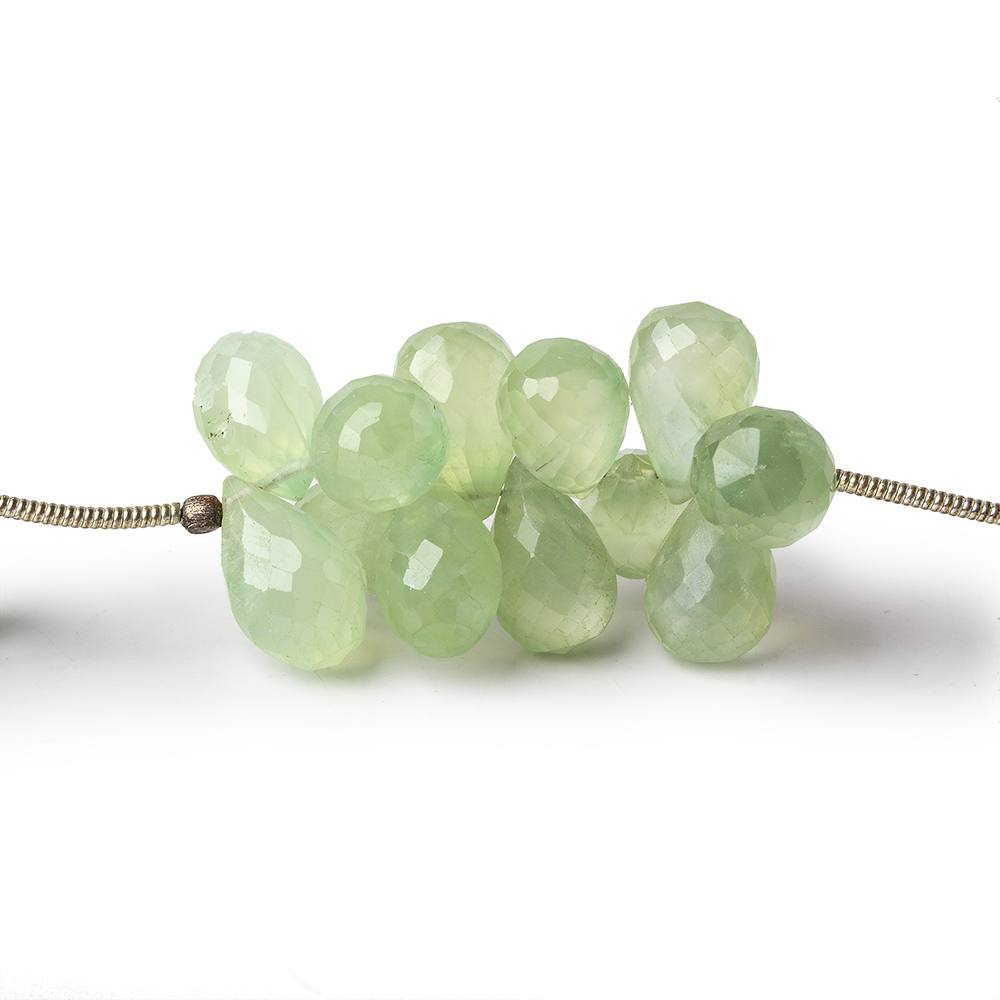 8-11mm Prehnite Beads Tear Drop Briolette 8 inch 48 pieces