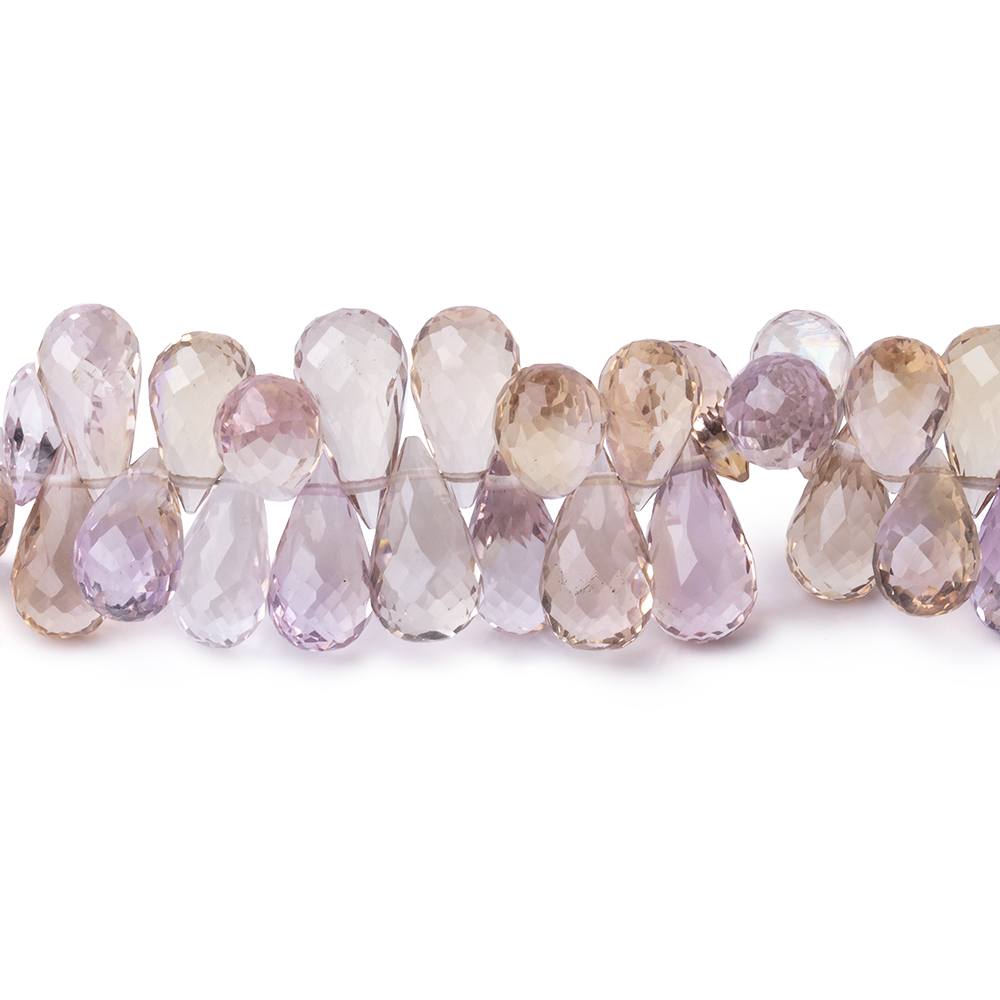 8-12mm Ametrine Faceted Tear Drop Beads 8 inch 80 pieces