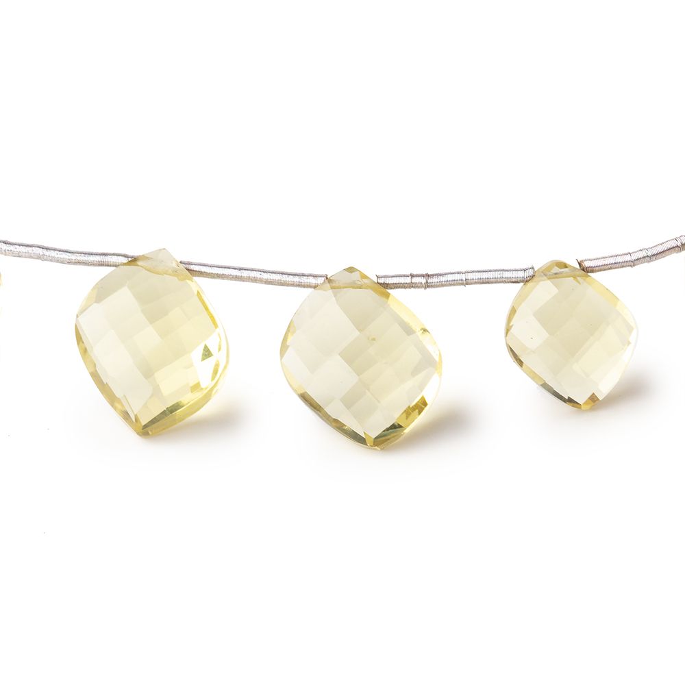 8-12mm Lemon Quartz Faceted Fancy Shape Beads 6.5 inch 12 pieces