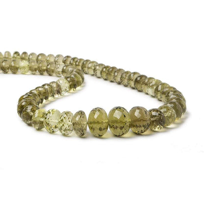 8-13.5mm BiColor Quartz Faceted Rondelle 16 inch 67 pieces