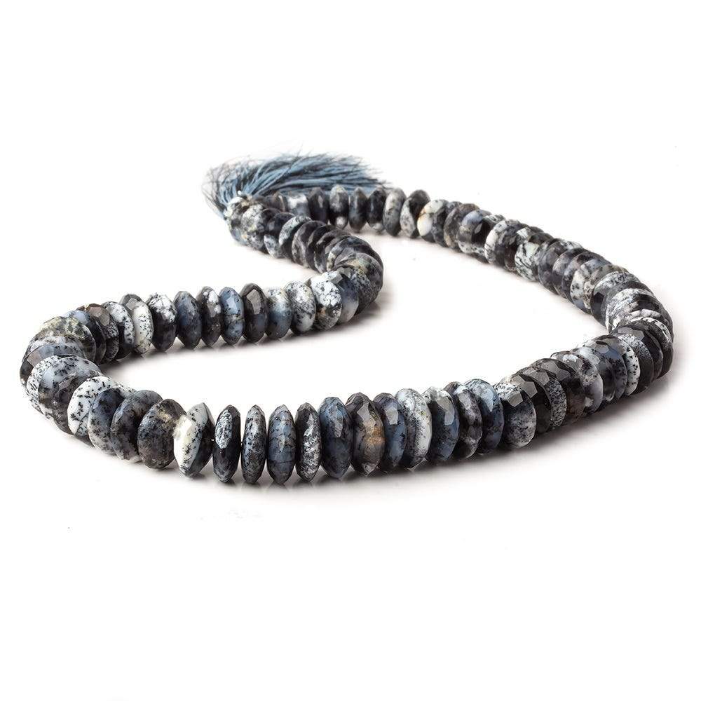 8-13mm Dendritic Opal German Faceted Rondelles 16 inch 92 beads