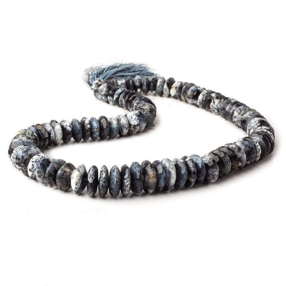 8-13mm Dendritic Opal German Faceted Rondelles 16 inch 92 beads