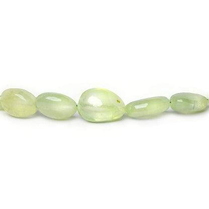 8-13mm Prehnite Beads Straight Drill Plain Nuggets 14.5 inch 39 pcs