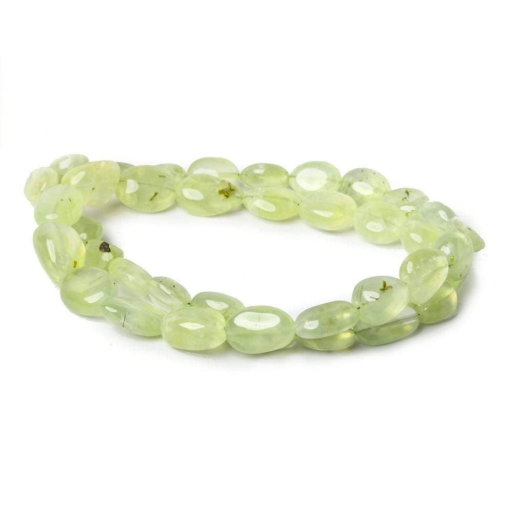 8-13mm Prehnite Beads Straight Drill Plain Nuggets 14.5 inch 39 pcs