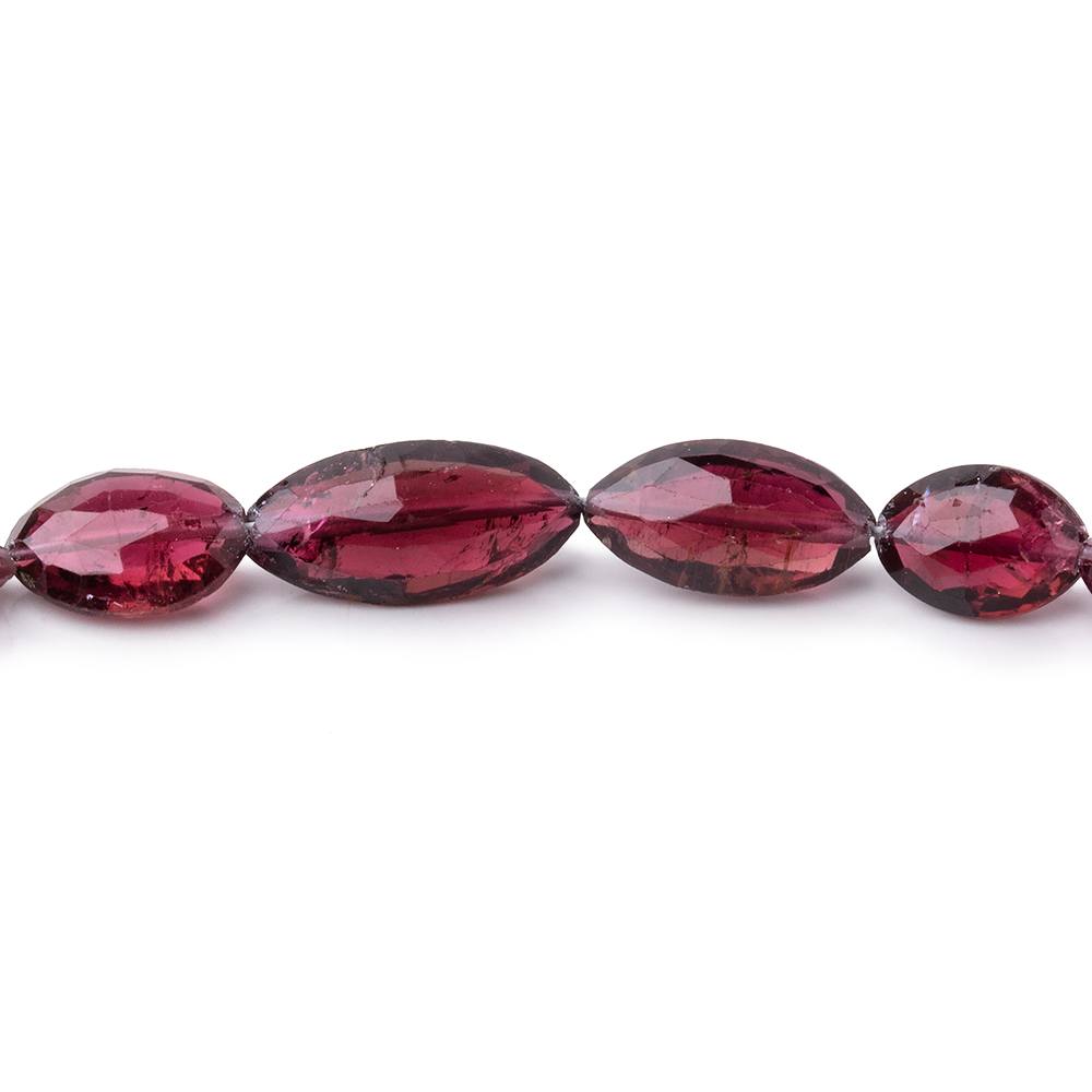 8-13mm Rubellite Tourmaline Faceted Marquise Beads 18 inch 49 pieces AAA