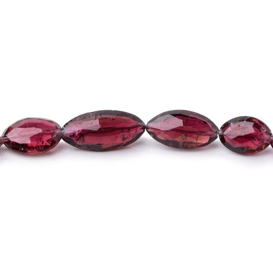 8-13mm Rubellite Tourmaline Faceted Marquise Beads 18 inch 49 pieces AAA