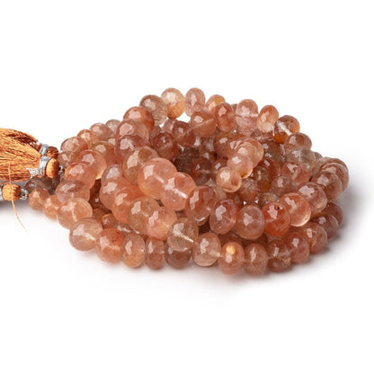 8-13mm Rutilated Quartz Faceted Rondelle Beads 16 inch 55 pieces