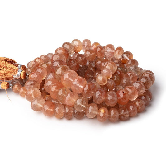 8-13mm Rutilated Quartz Faceted Rondelle Beads 16 inch 55 pieces