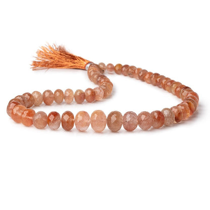 8-13mm Rutilated Quartz Faceted Rondelle Beads 16 inch 55 pieces