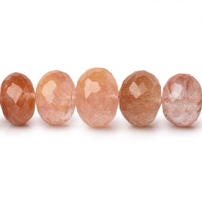 8-13mm Rutilated Quartz Faceted Rondelle Beads 16 inch 55 pieces