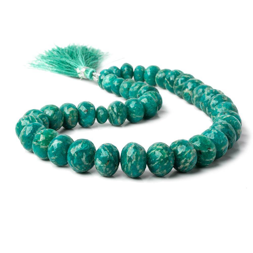 8-14mm Amazonite faceted rondelle beads 14 inch 42 pieces
