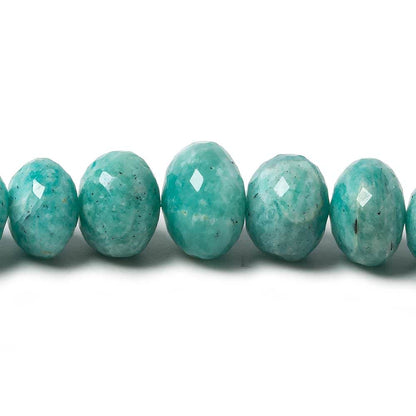 8-14mm Amazonite faceted rondelle beads 14 inch 42 pieces