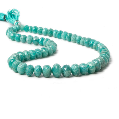 8-14mm Amazonite faceted rondelle beads 14 inch 42 pieces