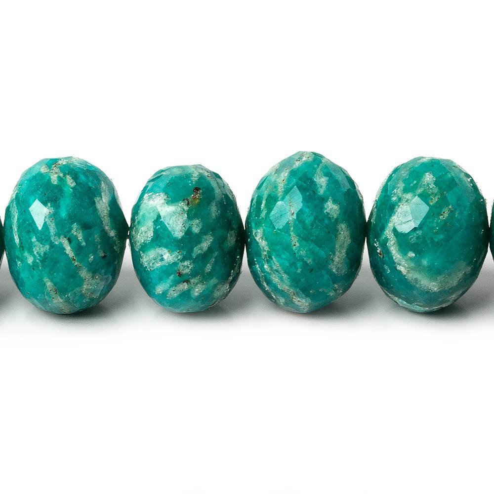 8-14mm Amazonite faceted rondelle beads 14 inch 42 pieces