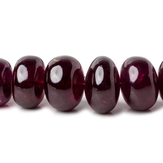 8-14mm Rhodolite Garnet plain rondelle beads 17 inch 74 AAA