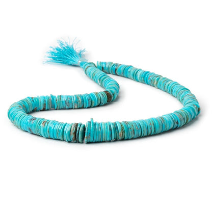 8-12mm Sleeping Beauty Turquoise Plain Heishi Beads 16 inch 290 pieces