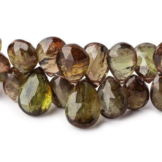 8-15mm Andalusite Faceted Pear Briolette Beads 7.5 inch 60 pieces