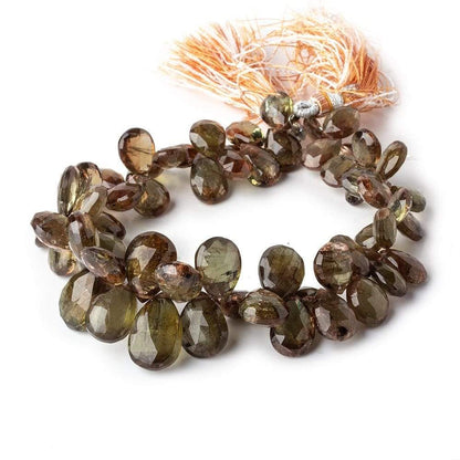 8-15mm Andalusite Faceted Pear Briolette Beads 7.5 inch 60 pieces