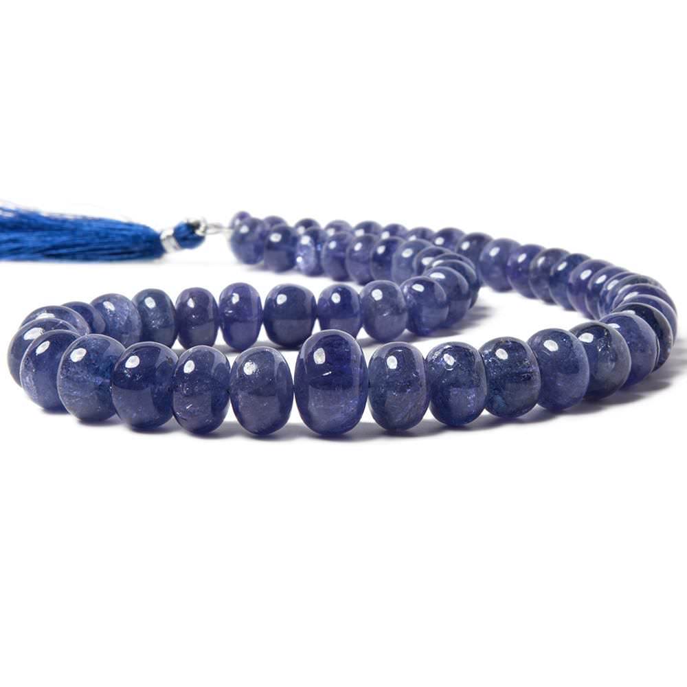 8-15mm Tanzanite Beads Plain Rondelle, AA Grade 15.25 inch 55 pieces